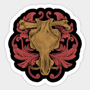 Rose and wild boar Sticker